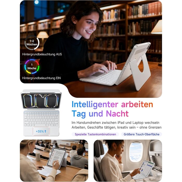 Étui clavier rotatif pour iPad Air 11"/Pro 11" - QWERTZ - Jusqu'à 34% de remise