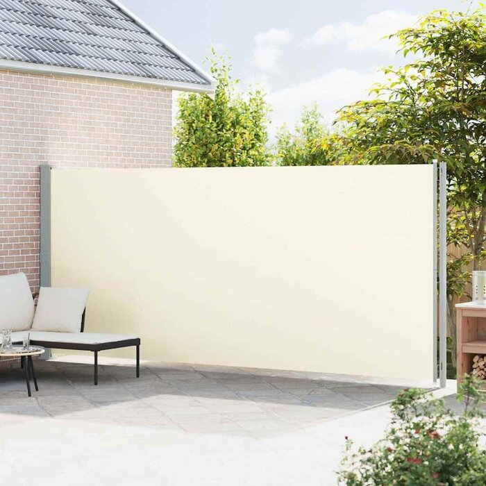 Paravent rétractable 200 x 600 cm Crème - Jusqu'à -47% sur l'outlet