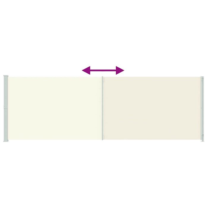 Paravent rétractable 200 x 600 cm Crème - Jusqu'à -47% sur l'outlet