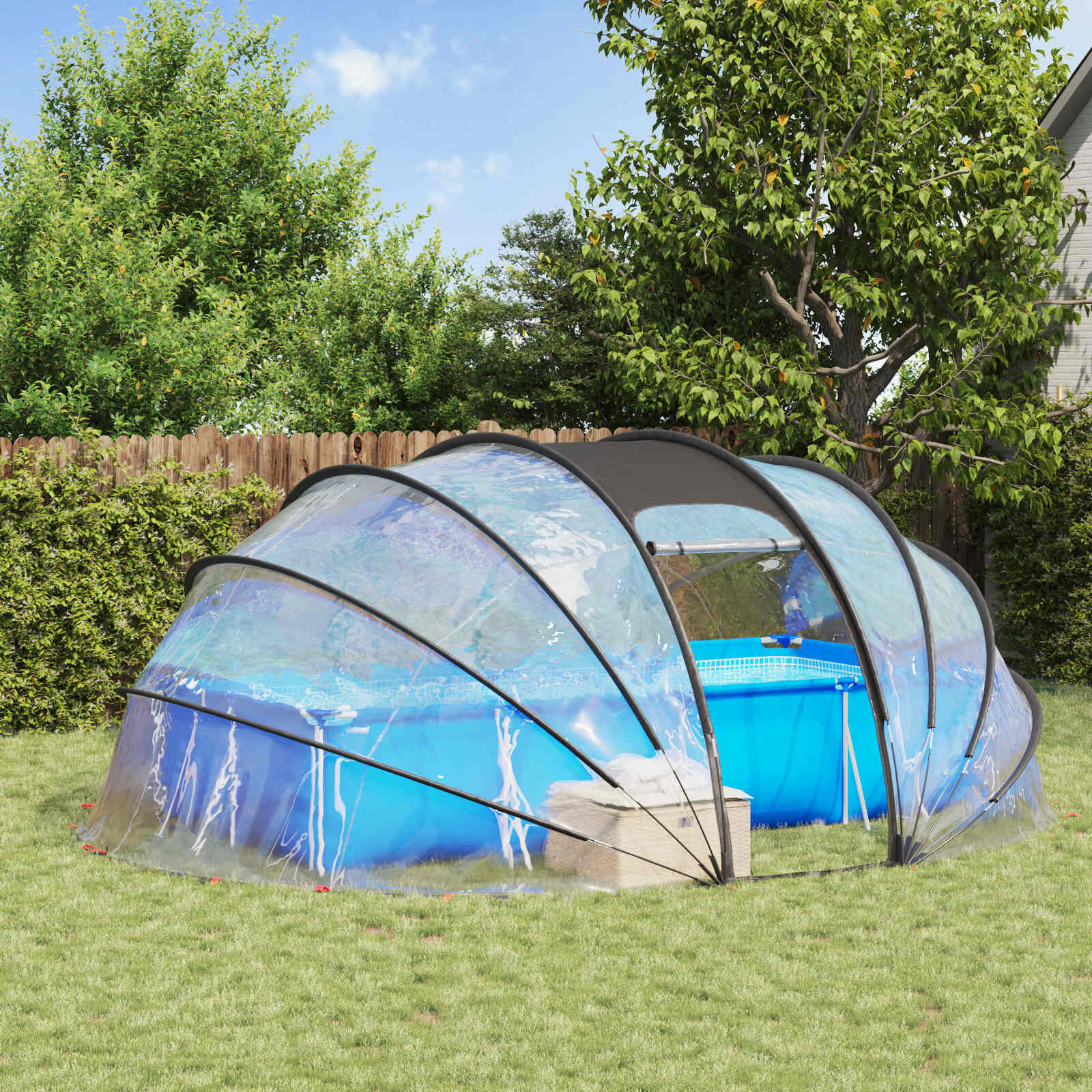 Dôme de piscine en PVC 538x440cm - Protection piscine - Jusqu'à -35%