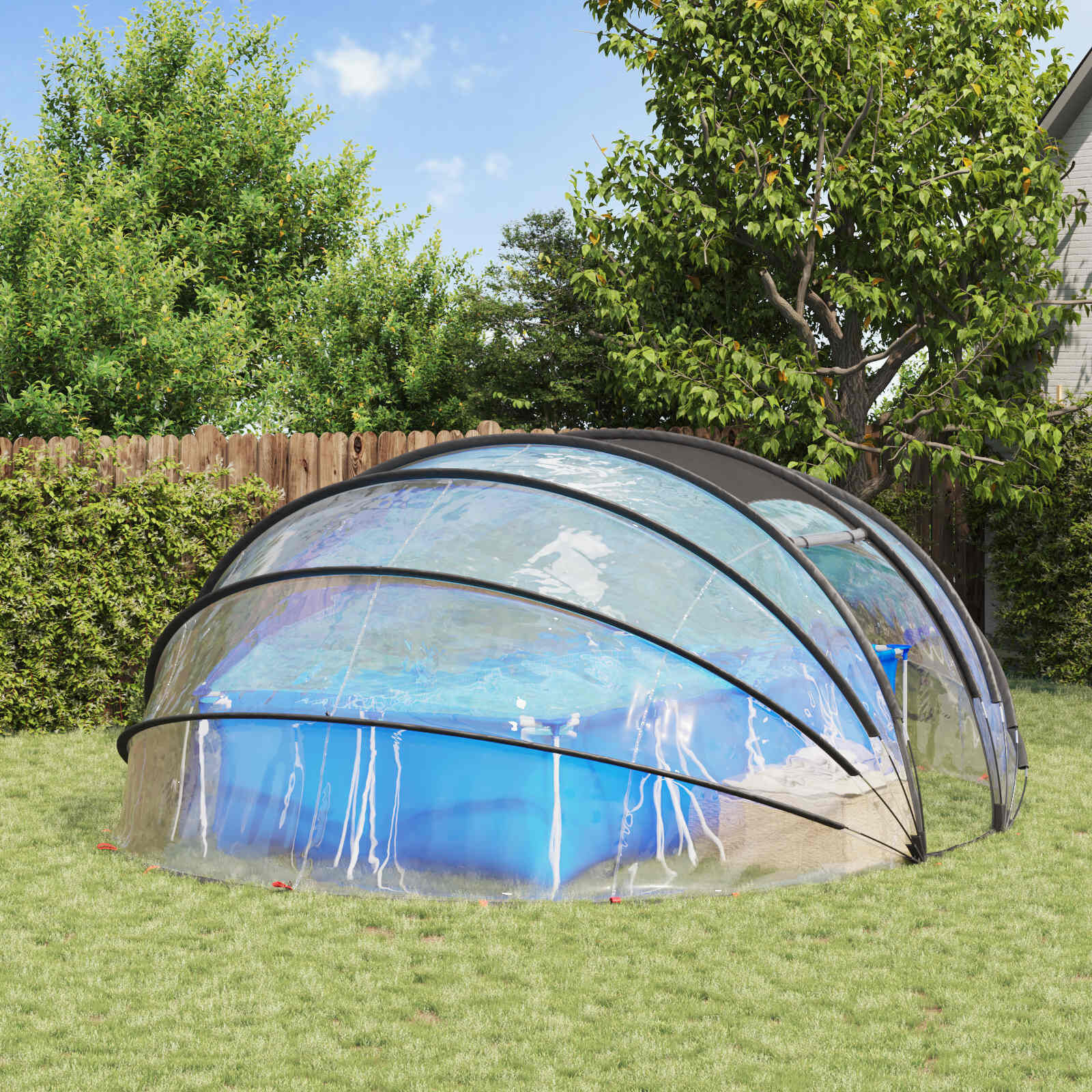 Dôme de piscine en PVC 538x440cm - Protection piscine - Jusqu'à -35%