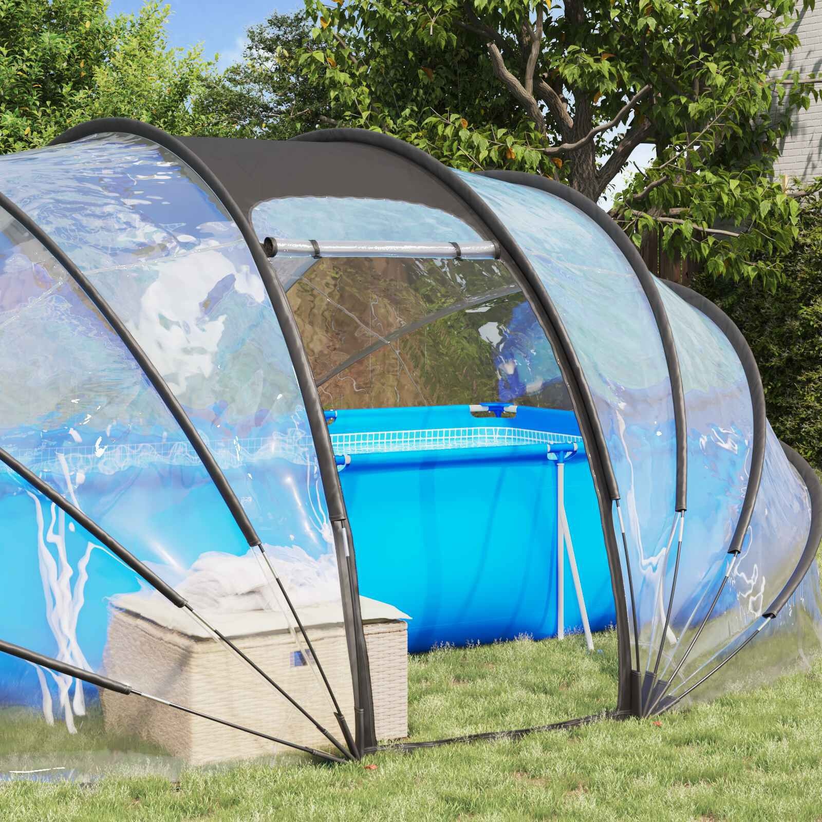 Dôme de piscine en PVC 538x440cm - Protection piscine - Jusqu'à -35%