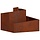 Jardinière carrée acier aspect rouille 60x60x50cm - Jusqu'à -34%
