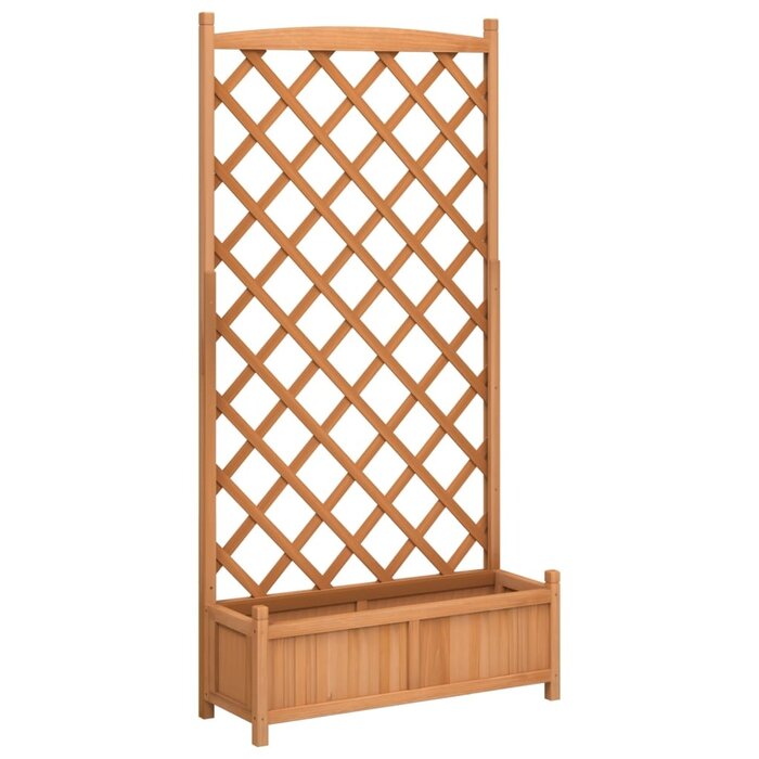 Vidaxl Jardinière avec treillis en bois d'épicéa - 90x35x180cm - Jusqu'à 34% de remise