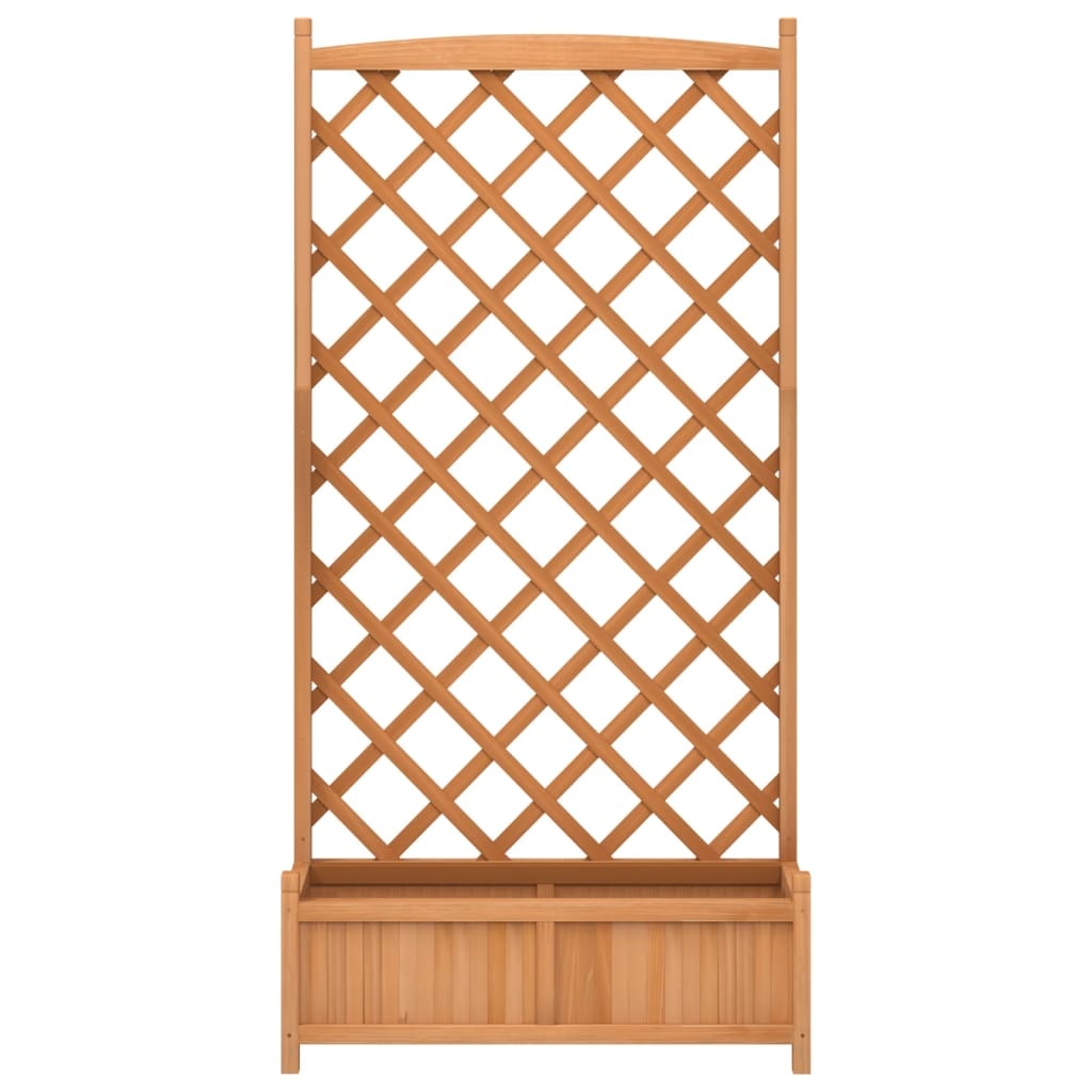 Vidaxl Jardinière avec treillis en bois d'épicéa - 90x35x180cm - Jusqu'à 34% de remise