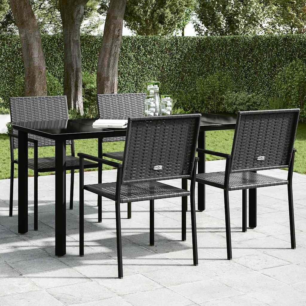 Vidaxl Table de jardin en acier et verre trempé 160x80cm - Jusqu'à -35%