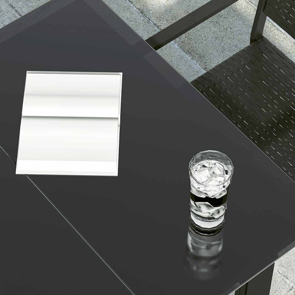 Vidaxl Table de jardin en acier et verre trempé 160x80cm - Jusqu'à -35%