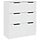 Commode 3 tiroirs blanche 60x30x70 cm - Jusqu'à -50% sur l'outlet