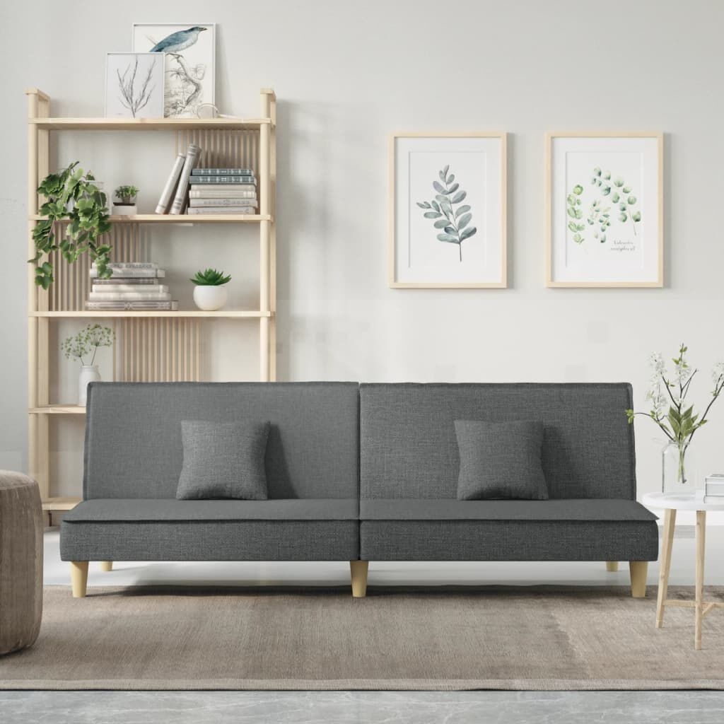 Vidaxl Canapé-lit gris foncé 200 cm - Jusqu'à 35% de remise