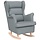 Chaise à bascule en tissu gris clair - Jusqu'à -35% sur notre sélection