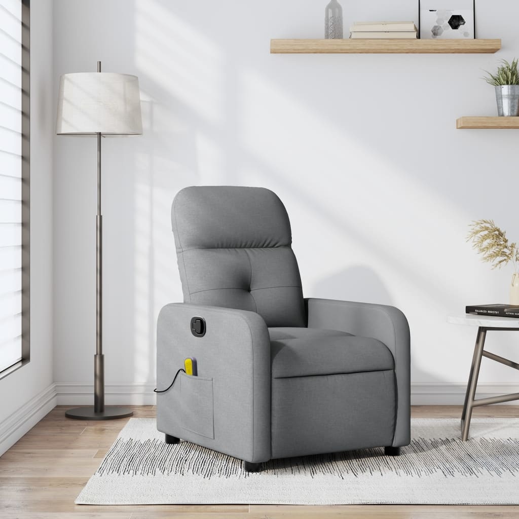 Vidaxl Fauteuil de massage inclinable gris - Confort absolu jusqu'à -35%