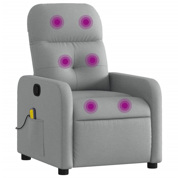 Vidaxl Fauteuil de massage inclinable gris - Confort absolu jusqu'à -35%