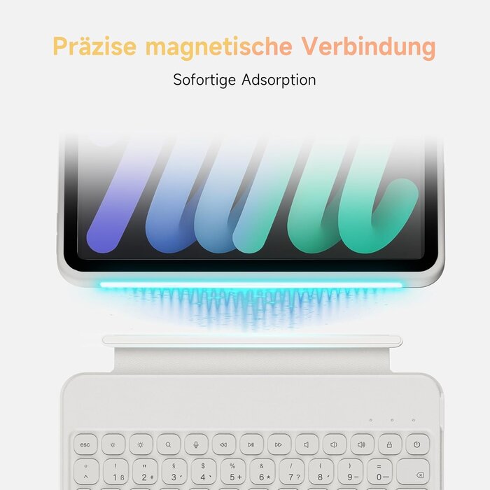 Hou Étui clavier pour iPad Mini 7/6 blanc ivoire - Jusqu'à 33% de réduction