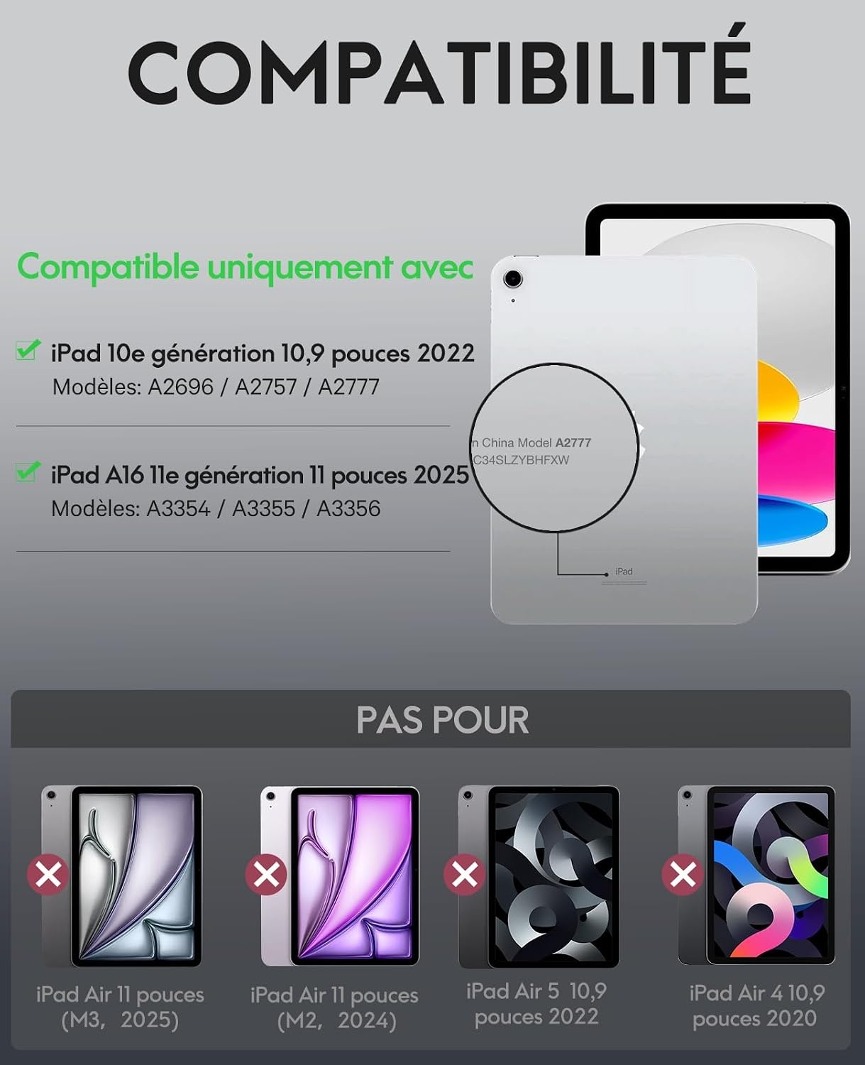 Earto Clavier iPad 10e gén. avec trackpad QWERTY - État reconditionné jusqu'à -32%