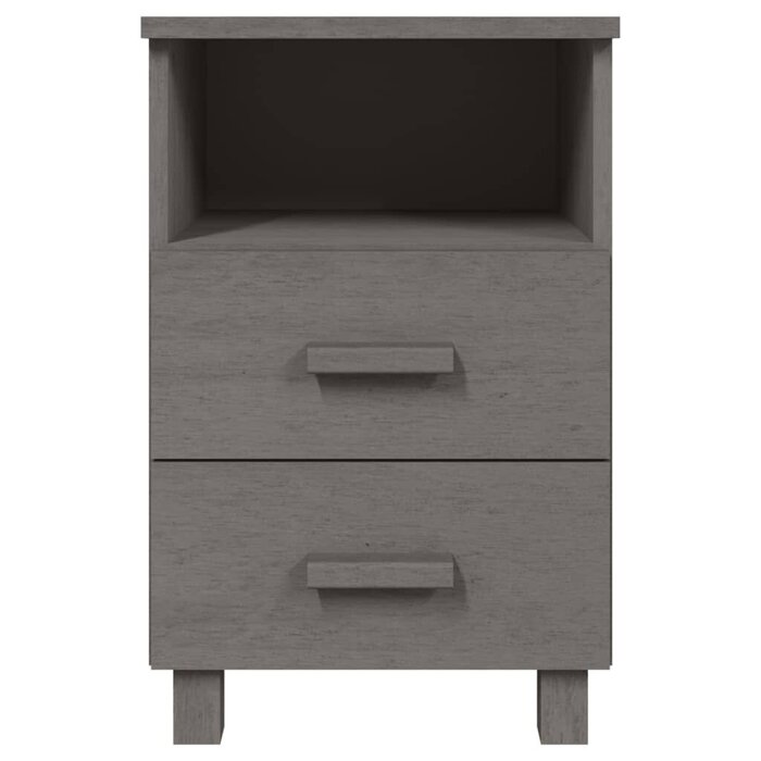 Vidaxl Lot de 2 tables de chevet en bois gris - Jusqu'à 34 % de réduction