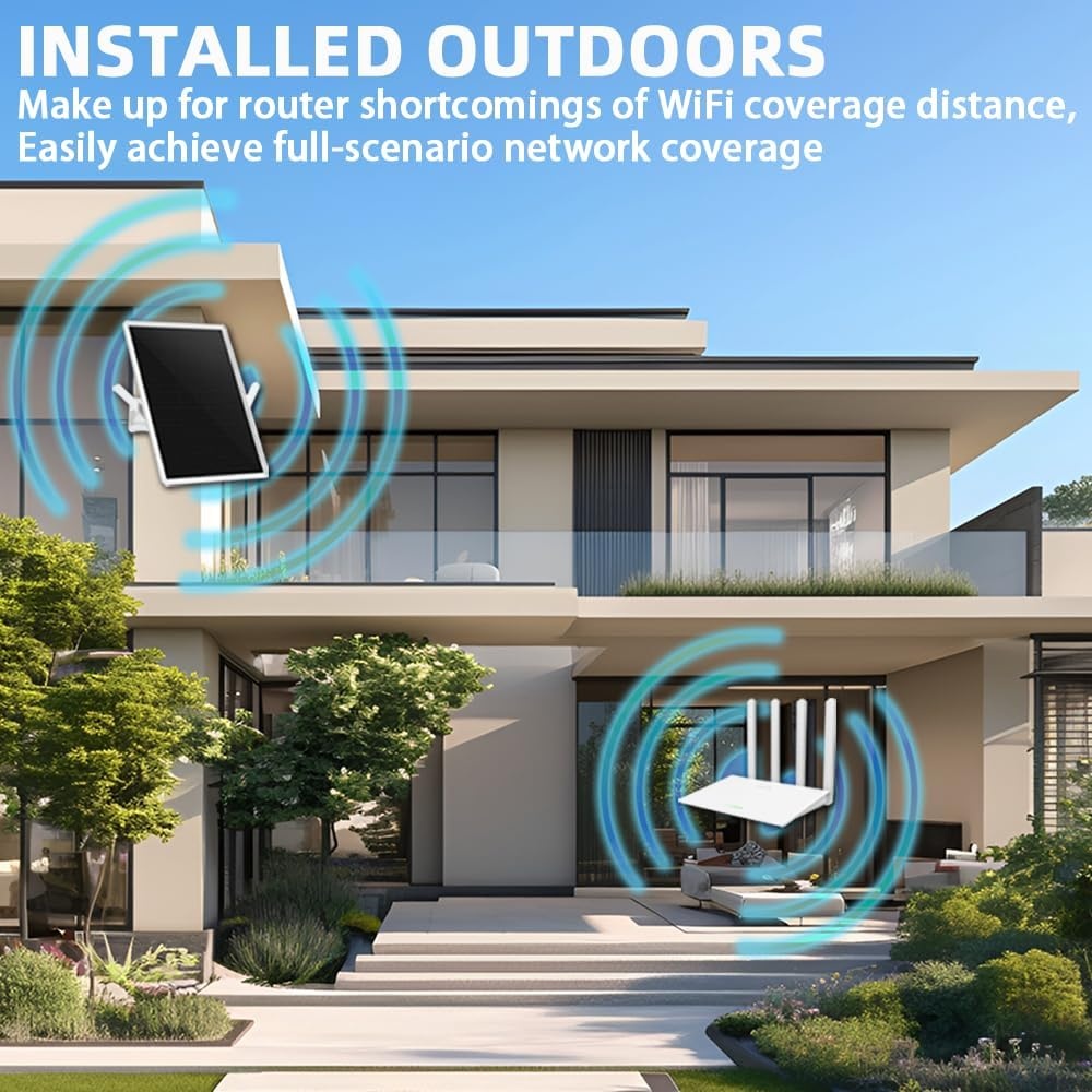 Répéteur WiFi Solaire Étanche IP66 - Portée 100m - Jusqu'à -29%