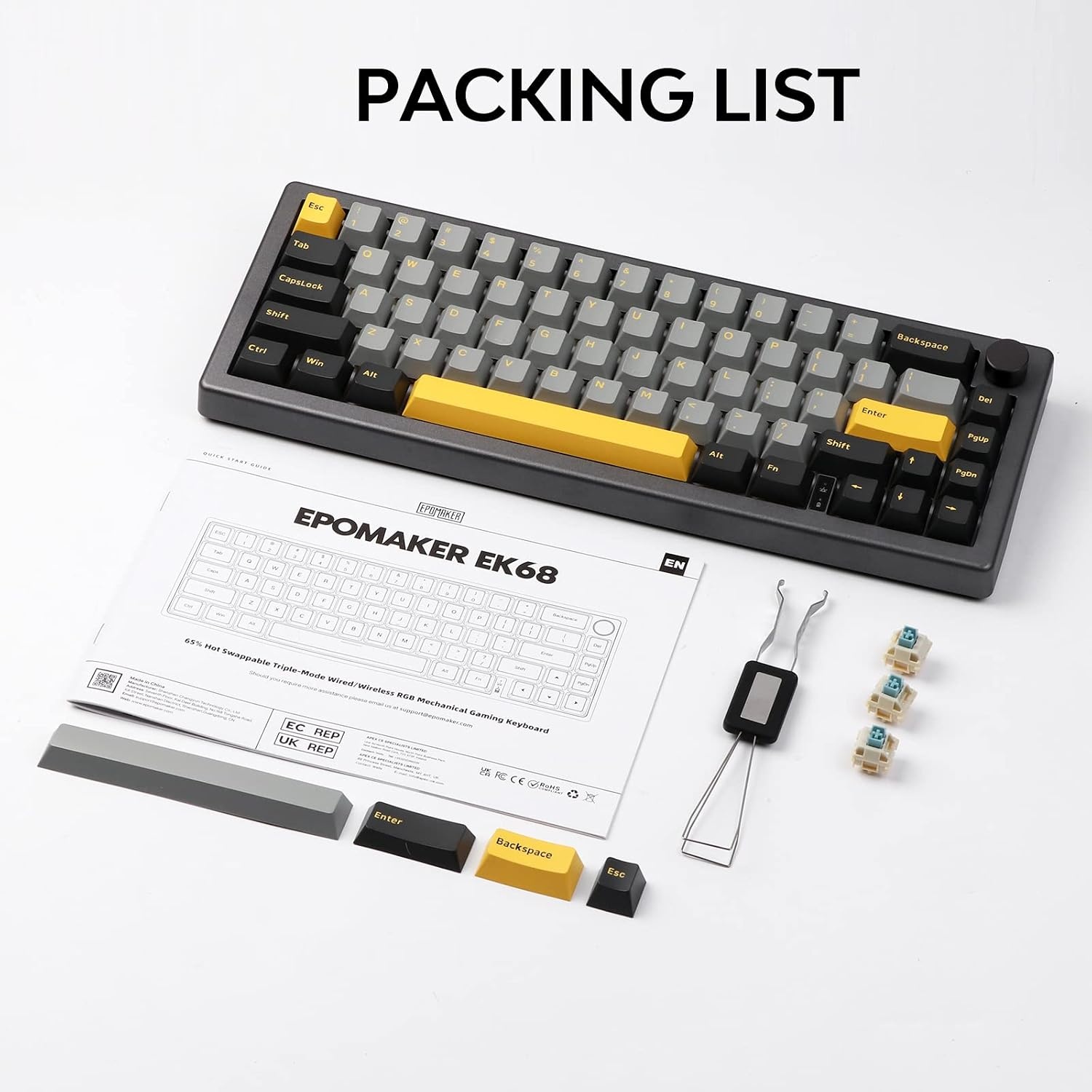 Clavier mécanique sans fil 65% - Jusqu'à 34% de réduction sur notre outlet