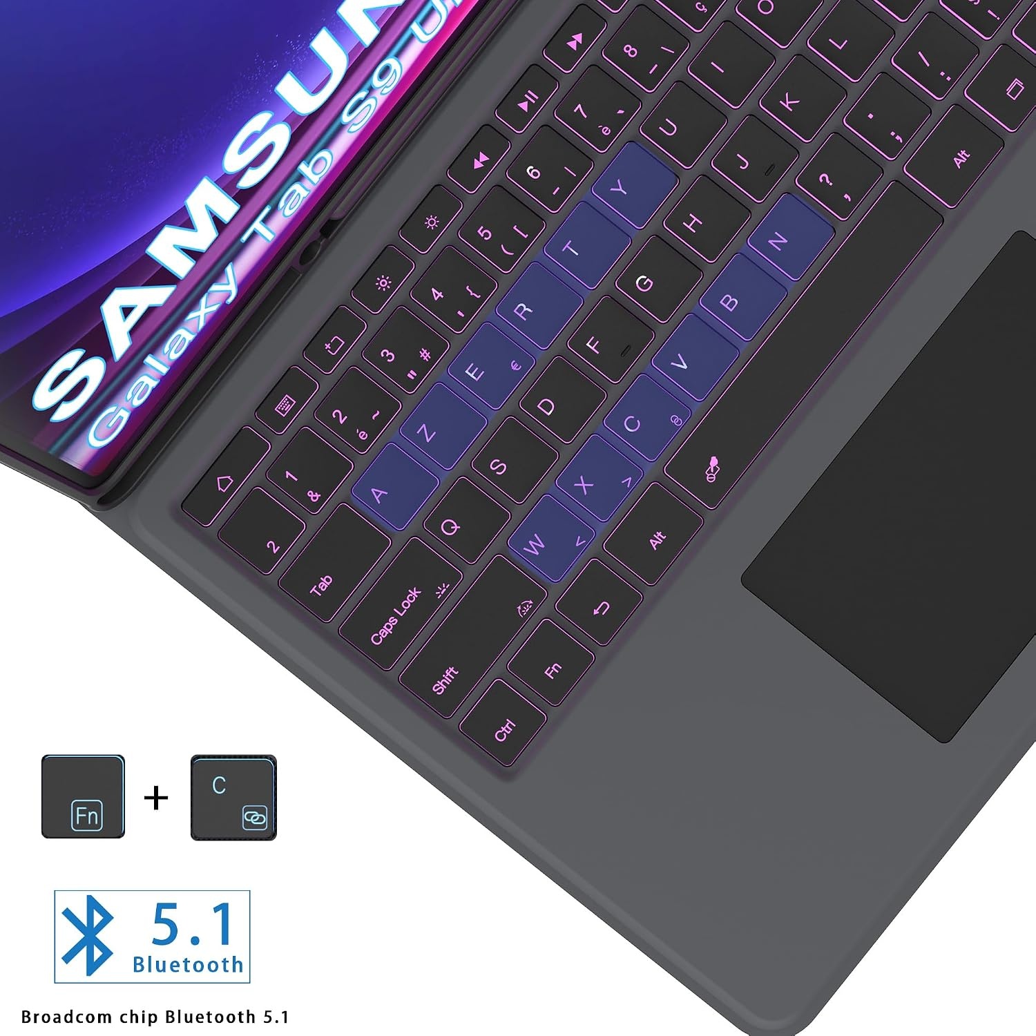 Étui Clavier AZERTY pour Tab S9/S8 Ultra - Jusqu'à -33% sur l'Outlet