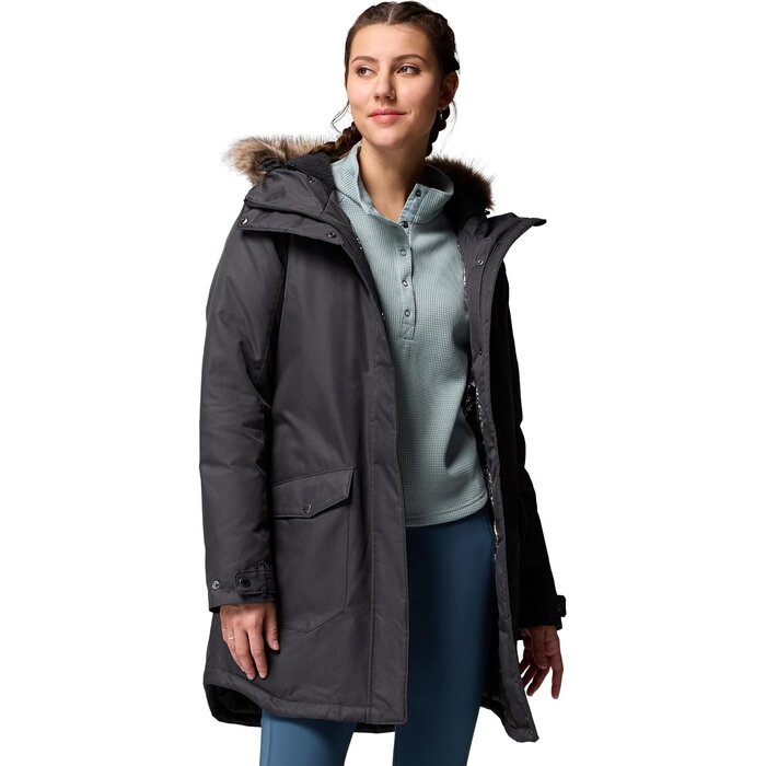 Manteau d'hiver long matelassé femme noir - Jusqu'à 35% de réduction