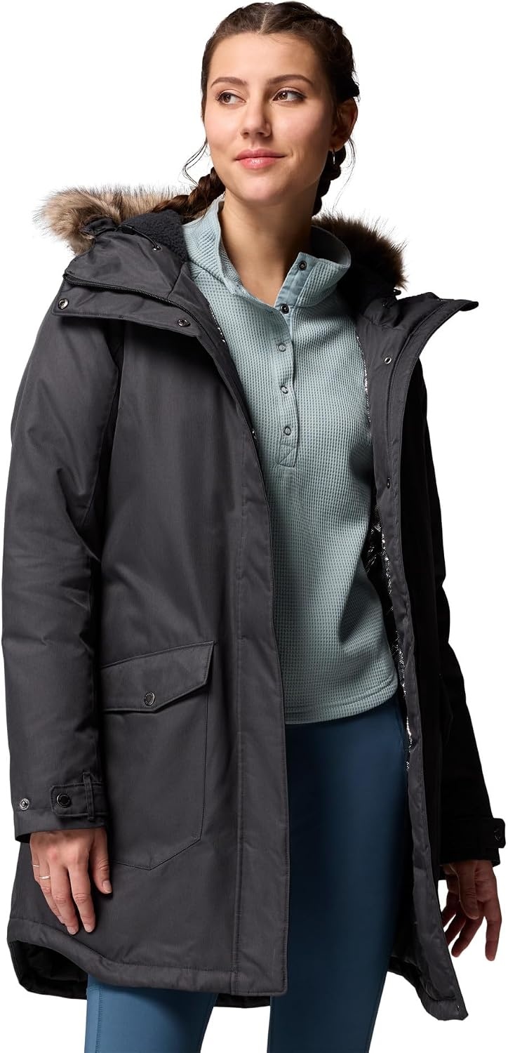 Manteau d'hiver long matelassé femme noir - Jusqu'à 35% de réduction