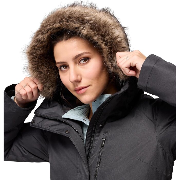Manteau d'hiver long matelassé femme noir - Jusqu'à 35% de réduction