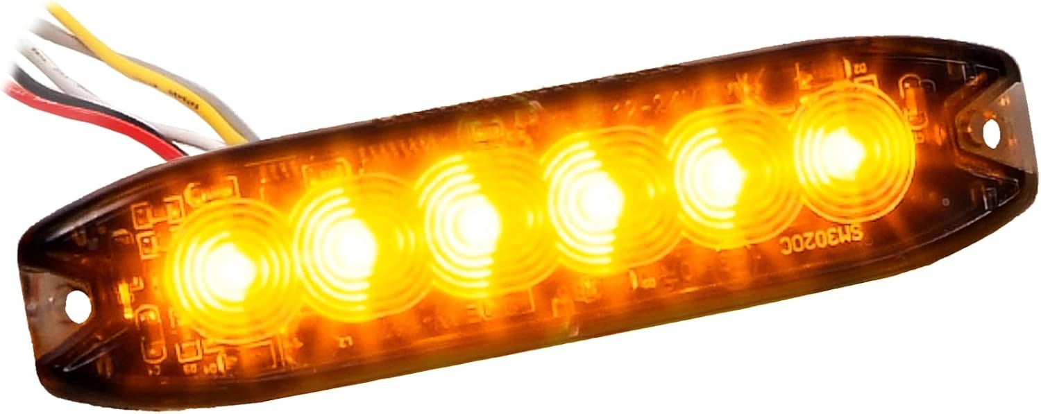 Lot de 2 modules flash LED orange 12V/24V - Ultra-plat - Jusqu'à -30%