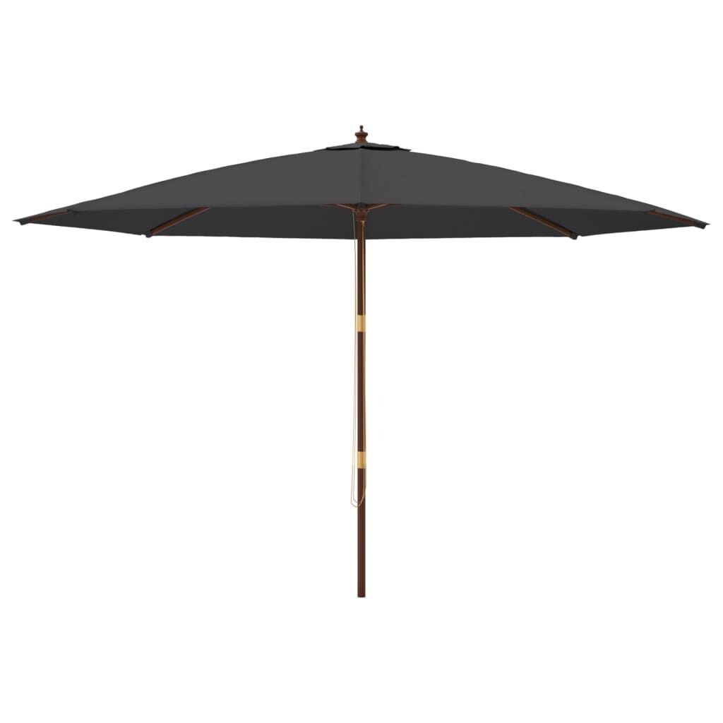 Vidaxl Parasol de jardin en bois 400x273 cm - Jusqu'à -49% sur votre retour