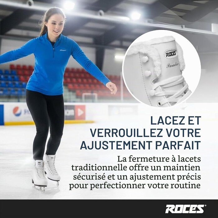 Roces Patins à glace pour femme Paradise blancs - Jusqu'à -34% sur le retour