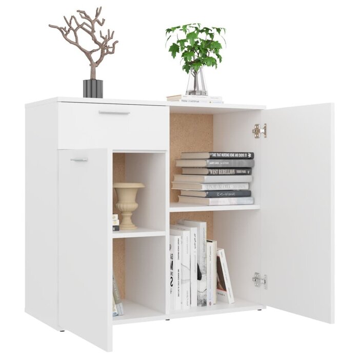 Vidaxl Buffet bas blanc 80x36 cm - Design minimaliste - Jusqu'à -54%