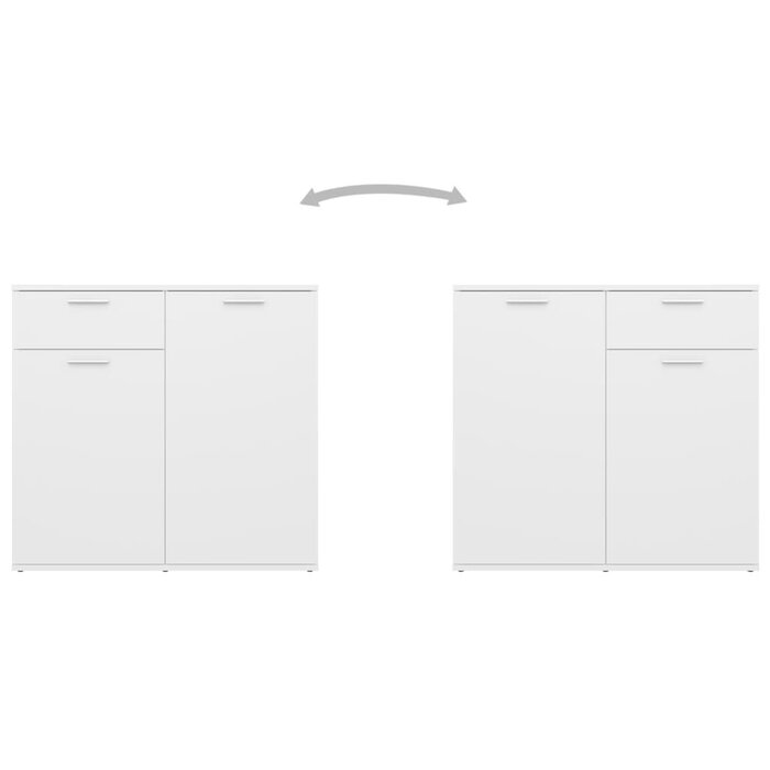 Vidaxl Buffet bas blanc 80x36 cm - Design minimaliste - Jusqu'à -54%