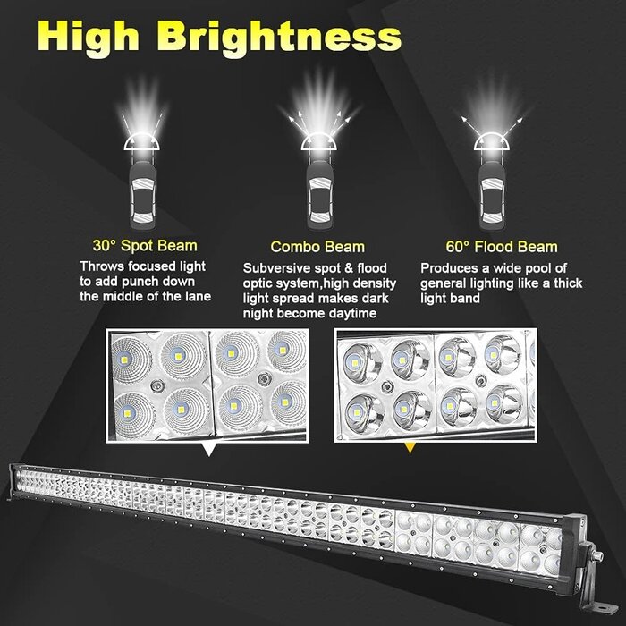 Rampe LED Offroad 132cm 300W : Jusqu'à 29% de réduction sur votre éclairage