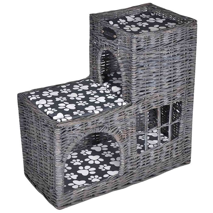 Vidaxl Maison pour chat en osier avec coussin - Jusqu'à -34% sur une sélection