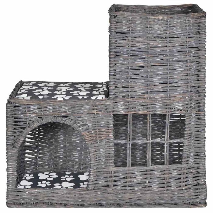 Vidaxl Maison pour chat en osier avec coussin - Jusqu'à -34% sur une sélection