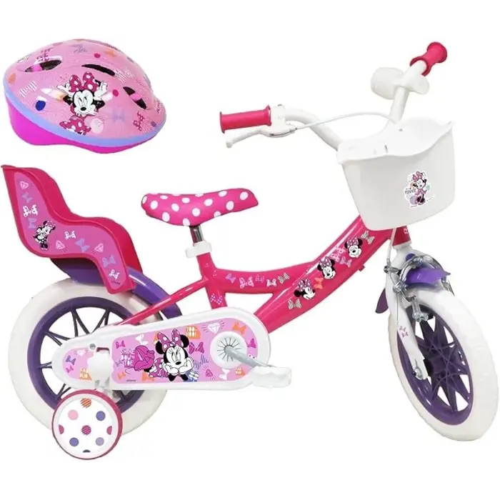 Vélo fille 12 pouces rose avec accessoires - Jusqu'à 35% de réduction