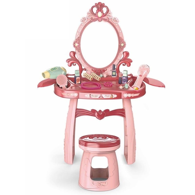 Viking Choice Coiffeuse Enfant Rose avec Miroir - Jusqu'à -21% sur une sélection