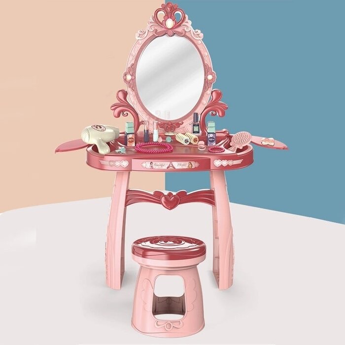 Viking Choice Coiffeuse Enfant Rose avec Miroir - Jusqu'à -21% sur une sélection
