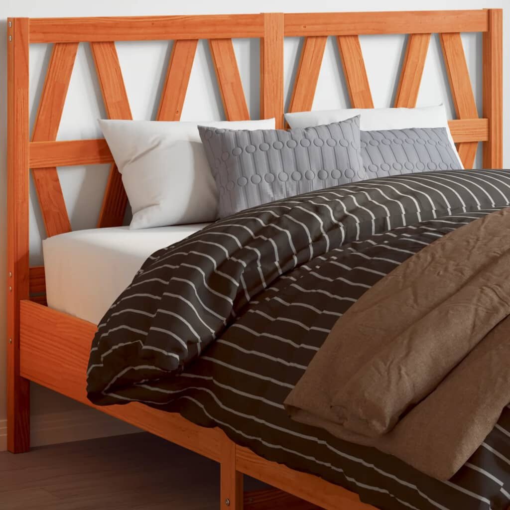 Tête de lit 160 cm en pin massif brun ciré - Jusqu'à -32% sur l'outlet
