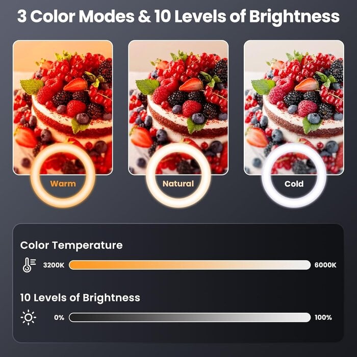 Anneau lumineux LED 10,5" avec trépied - Jusqu'à -77%