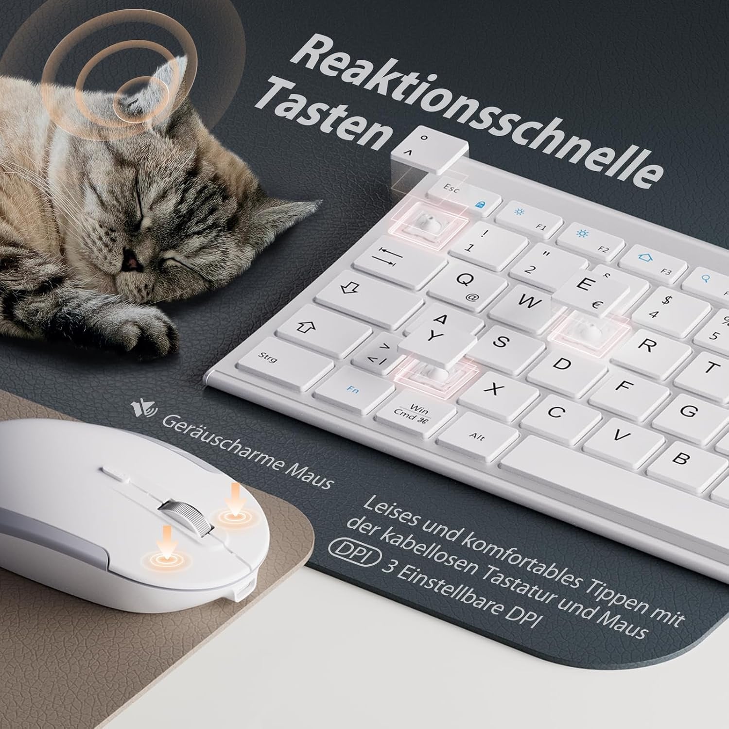 Ensemble clavier souris sans fil QWERTZ - Jusqu'à 78% de remise