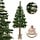 Sapin de Noël 180 cm - Tronc naturel et pommes de pin - Jusqu'à -20%