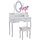 Coiffeuse élégante avec miroir LED et tabouret - Jusqu'à -11%