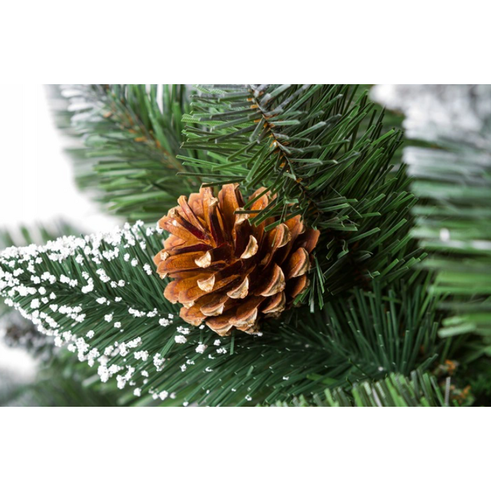 Sapin de Noël enneigé 160 cm - Tronc en bois - Jusqu'à 22 % de remise