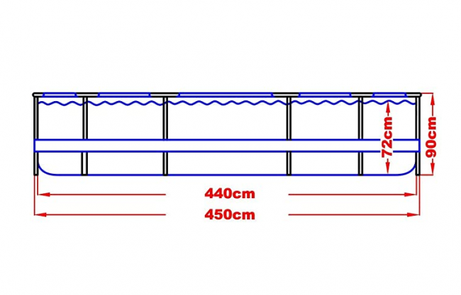 Piscine Hors-Sol 450x90 cm Kit Complet - Jusqu'à -59% sur le prix