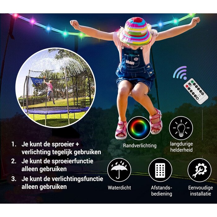 Système arrosage et LED pour trampoline Ø183cm - Jusqu'à 19% de réduction