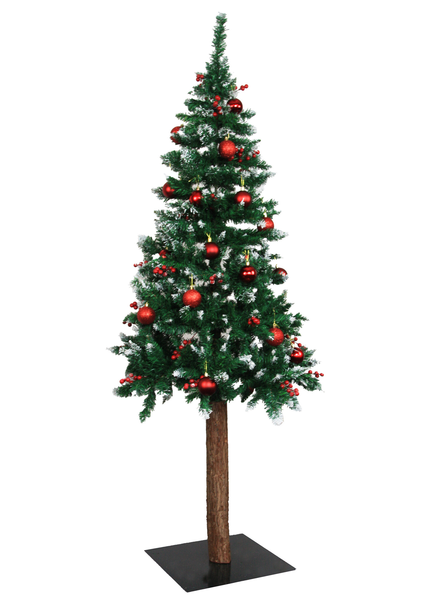 Sapin de Noël enneigé 180 cm avec décorations - Jusqu'à 40% de remise
