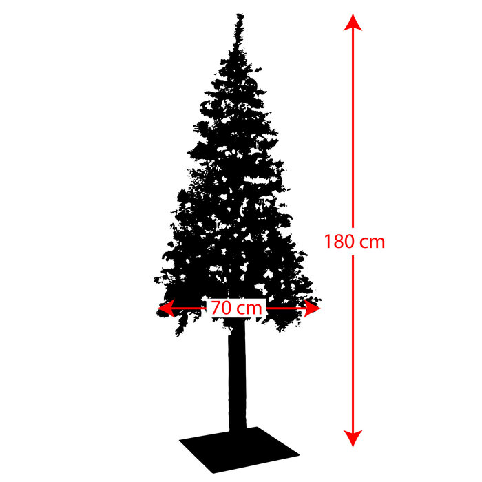Sapin de Noël enneigé 180 cm avec décorations - Jusqu'à 40% de remise