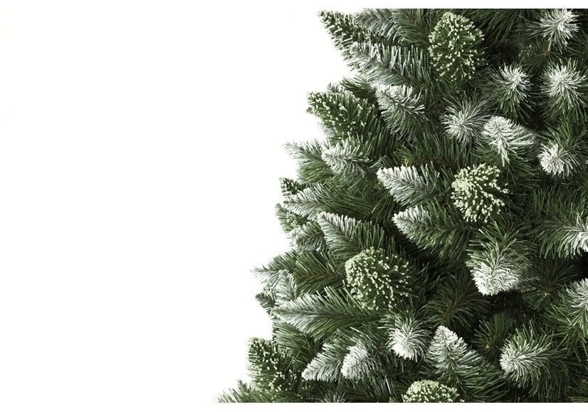 Sapin de Noël 180 cm effet givré - Tronc naturel - Jusqu'à -28%