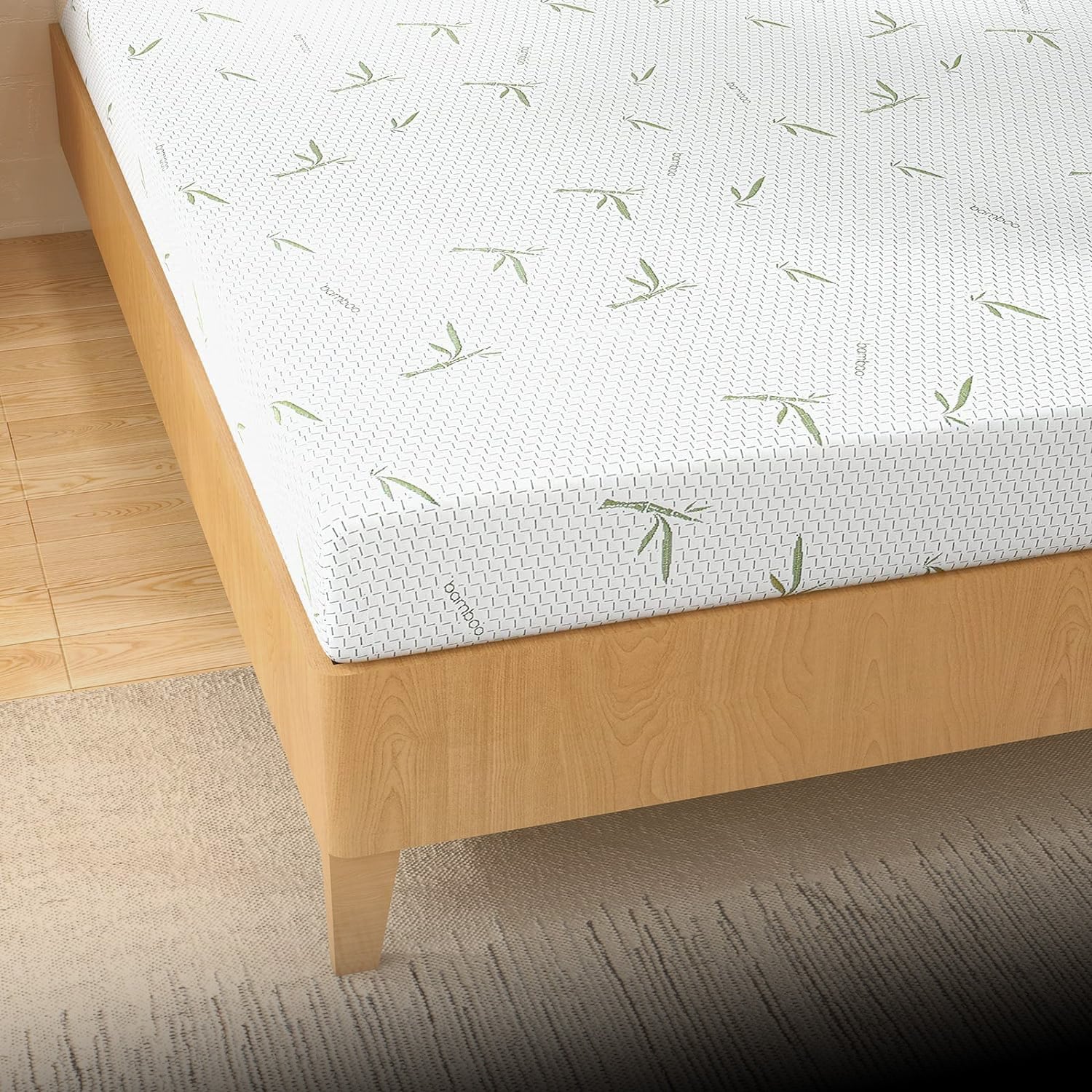 Matelas mousse froide 90x200x12 cm Bambou - Jusqu'à -24% de réduction