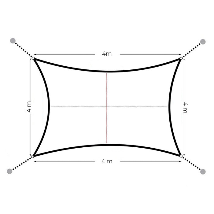 Voile d'ombrage carrée 4x4m imperméable - Jusqu'à 34% de réduction
