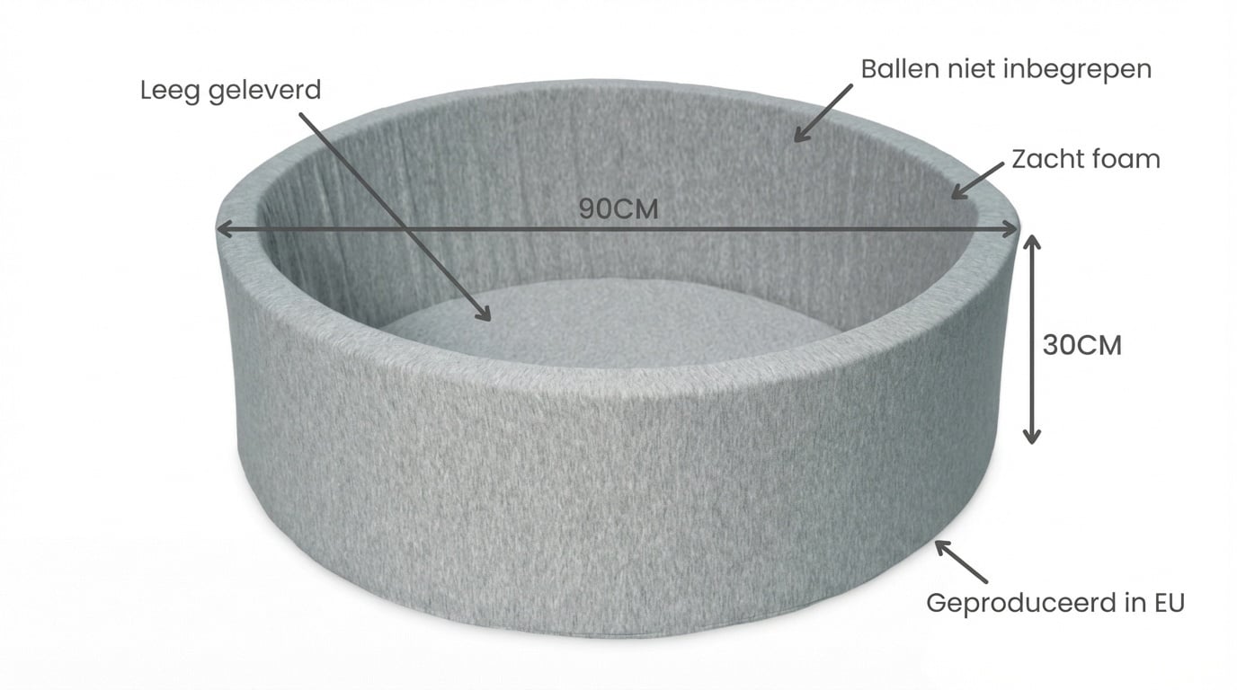 Piscine à balles en mousse 90 cm - Jusqu'à -33% sur une sélection